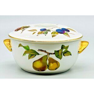 Royal Worcester Evesham Gold Casserole Entree Dish Lid Shape 23 Size 5 England‎
